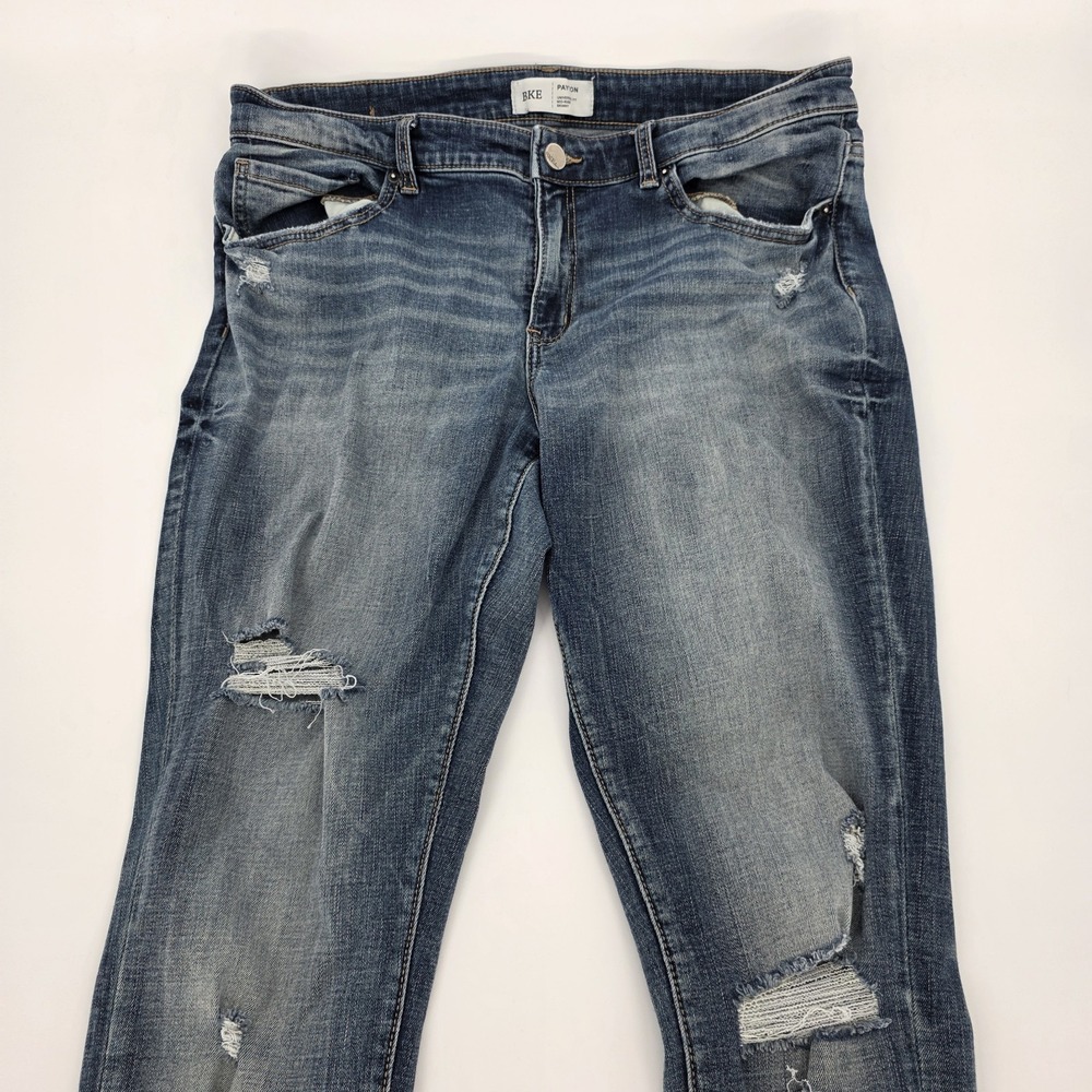Buckle BKE Payton Boot Cut Jeans Women's Stretch Denim Distressed 32 X 33.5